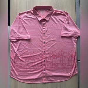 Tommy Bahama Island Zone Down Shirt Palm Coast Pink Mens 3xlb